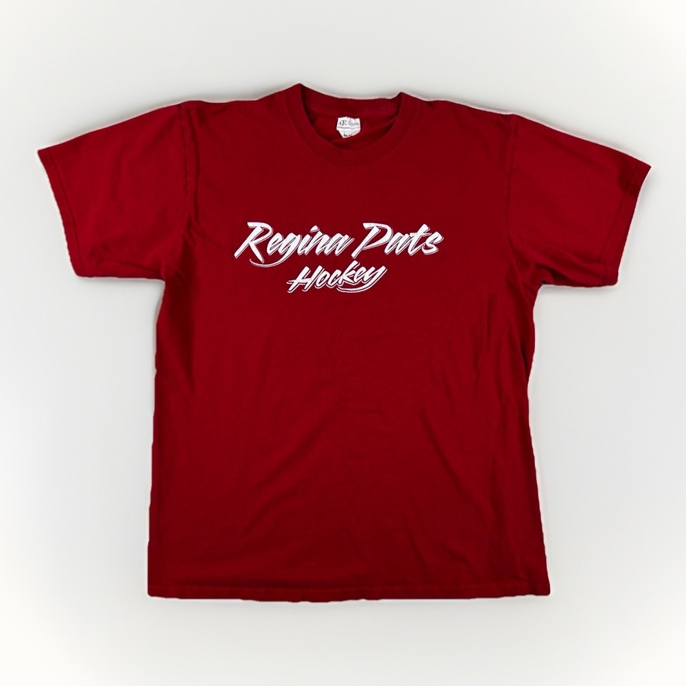 Vintage Regina Pats Hockey T-shirt M Red Canadian Heated Rivalry Bookish‎